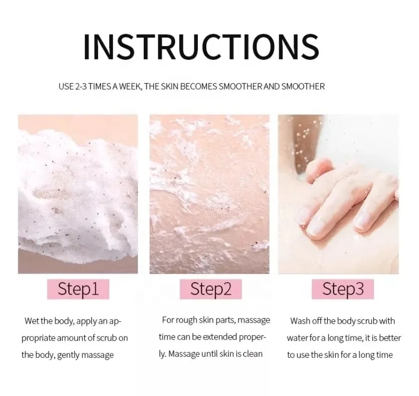 Body Scrub Natural Body Care Whitening Exfoliating Organic Skin Care Exfoliation Fruits Sea Salt  Body Hand Foot Scrub