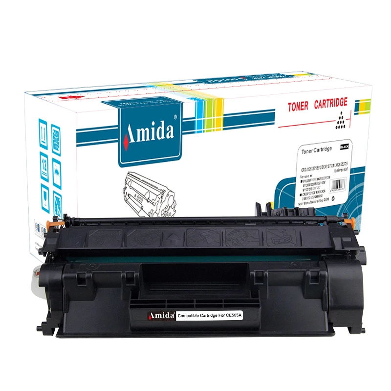 Amida Toner Compatible for HP Lj 2055 Printer CE505X Toner Cartridge