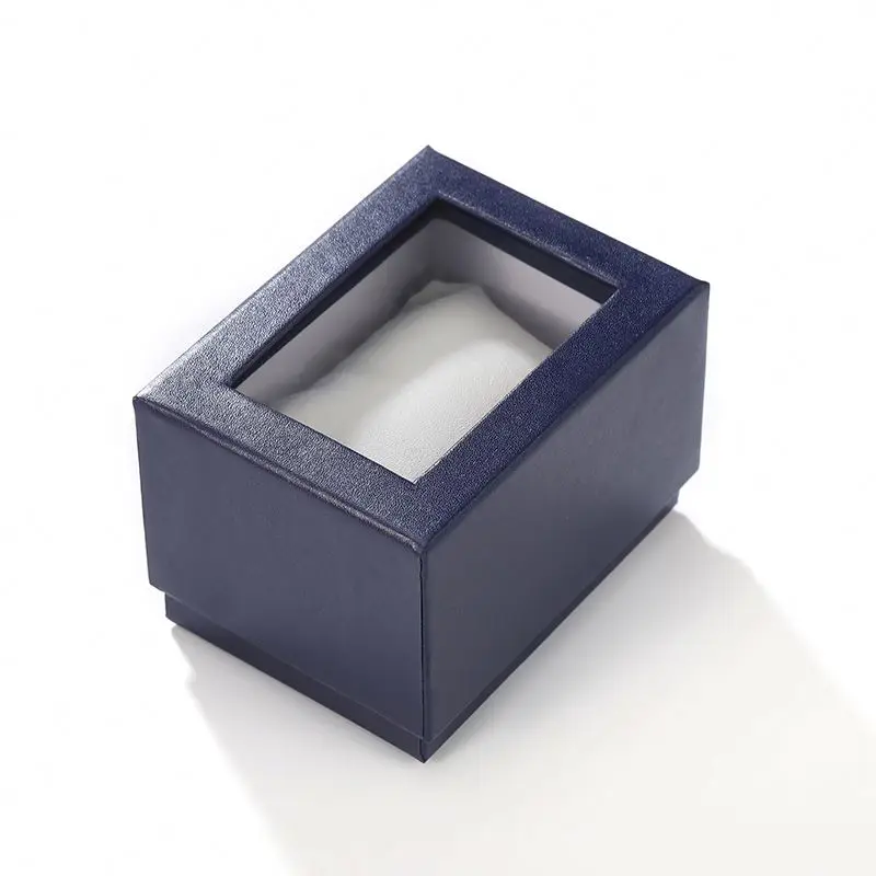 Fashion Cardboard Paper Watch Gift storage Case boxes with PVC clear Window watch packaging box