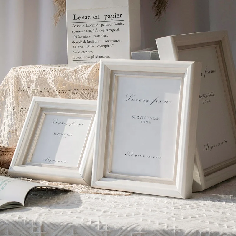 Nordic ins style light luxury white photo frame 6781012 A4 wall-mounted picture frame wholesale