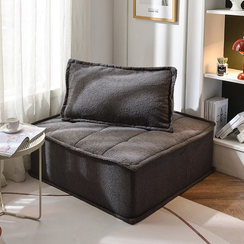 New Arrival Nordic Balcony bedroom Technology Fabric Tofu Block Lazy Small Living Room Combination Modular Sofa