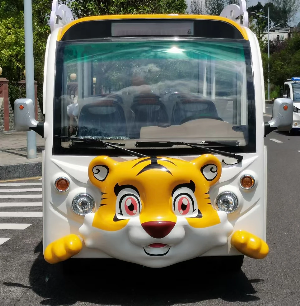 14 Seat Electric Low Speed Sightseeing Shuttle Bus On Sale
