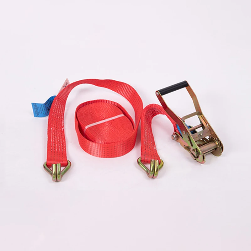 high quality Truck or Car Cargo Lashing Strap Double J Hook Ratchet Tie Down retractable ratchet strap for boats