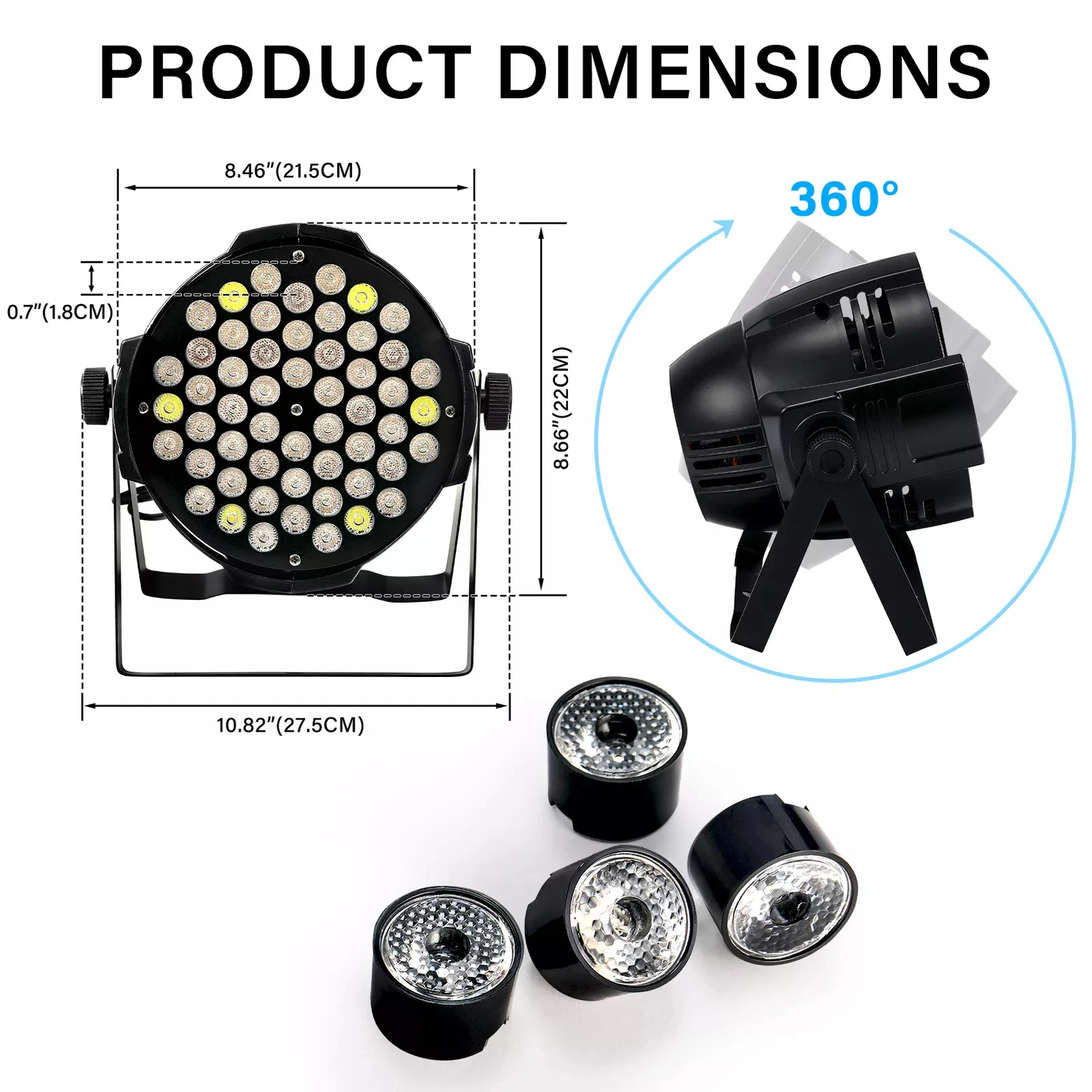 180W RGBW Par Stage Light LED DMX DJ Disco Party Lighting Beam Wash Lights