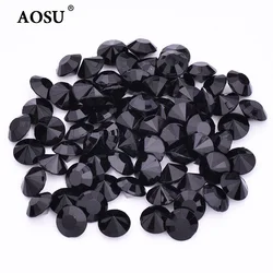 AOSU Fashion 1.5mm-12mm Round Diamond Strass Non Hotfix Crystal AB Stone Acrylic Pointback Rhinestones For Dress