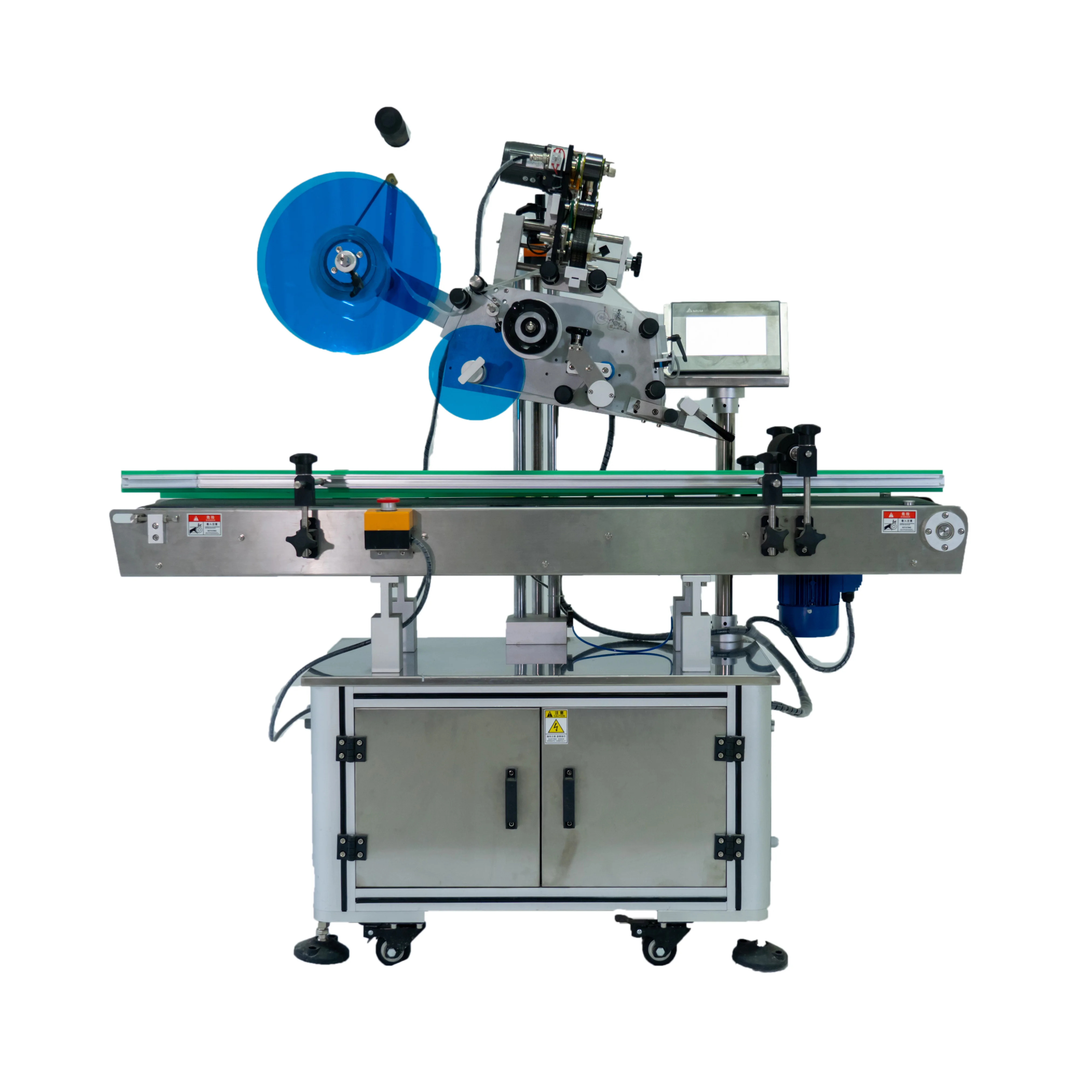 
NY-817 auto hot selling flat labeling machine for jelly cup carton box container plastic tray wet glue bottle 