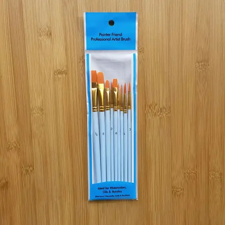 3/6/10/12pcs acrylic painting oil watercolor drawing brush sets