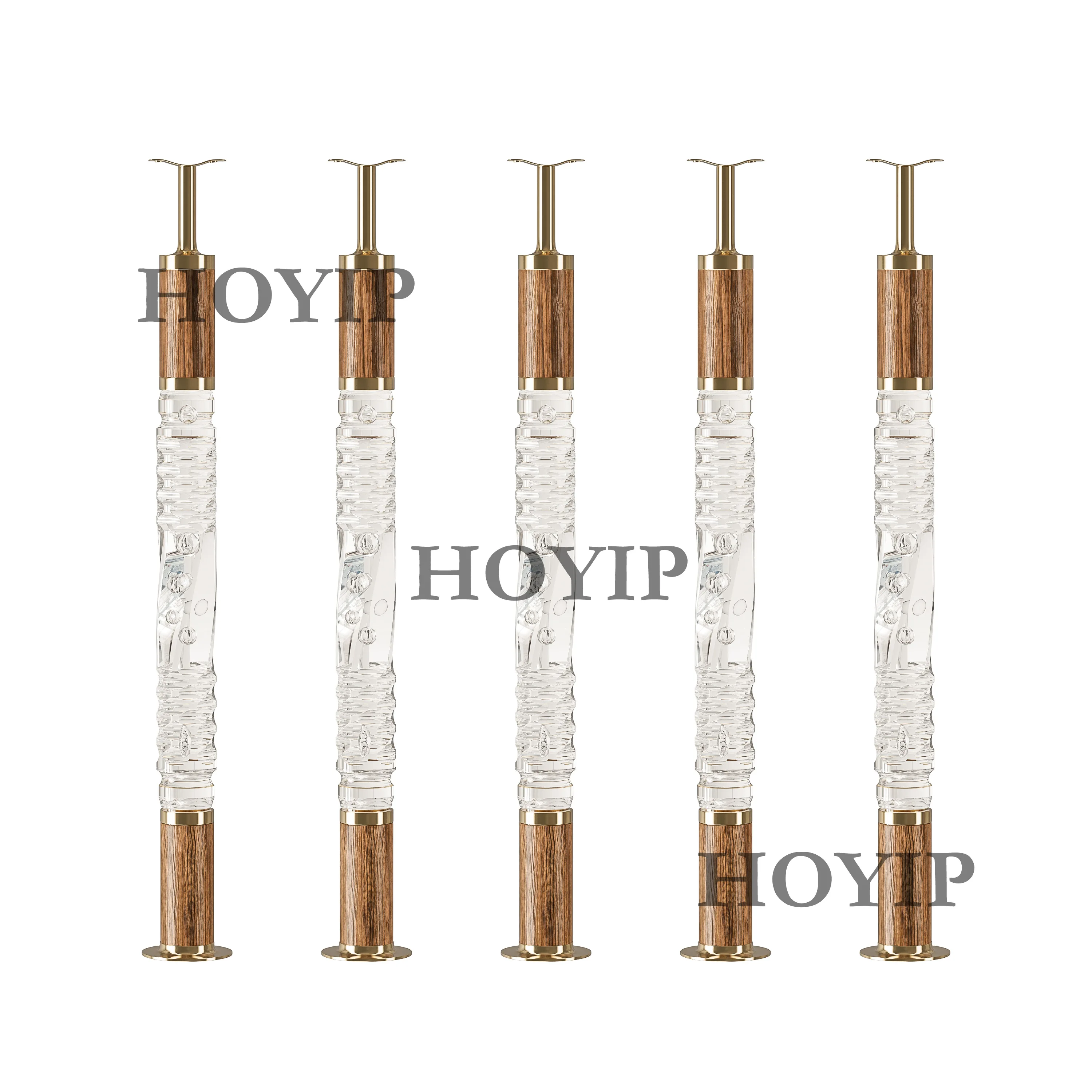 factory crystal staircase balustrade glass railing baluster clear stair handrails Plastic Staircase Pole Acrylic Balustrades