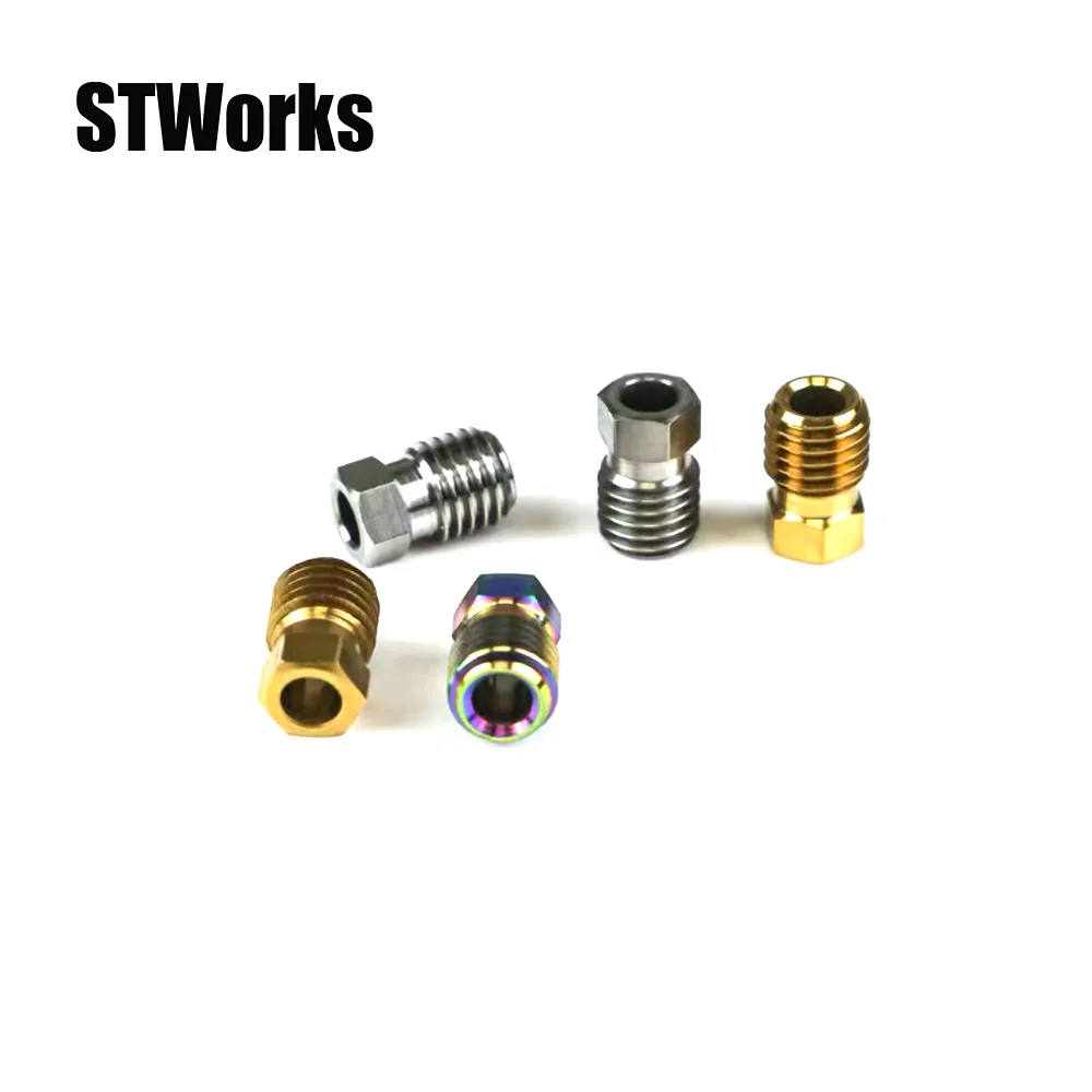 Custom titanium alloy brake tube oil pipe fittings bolts m9*1.75*10 for magura