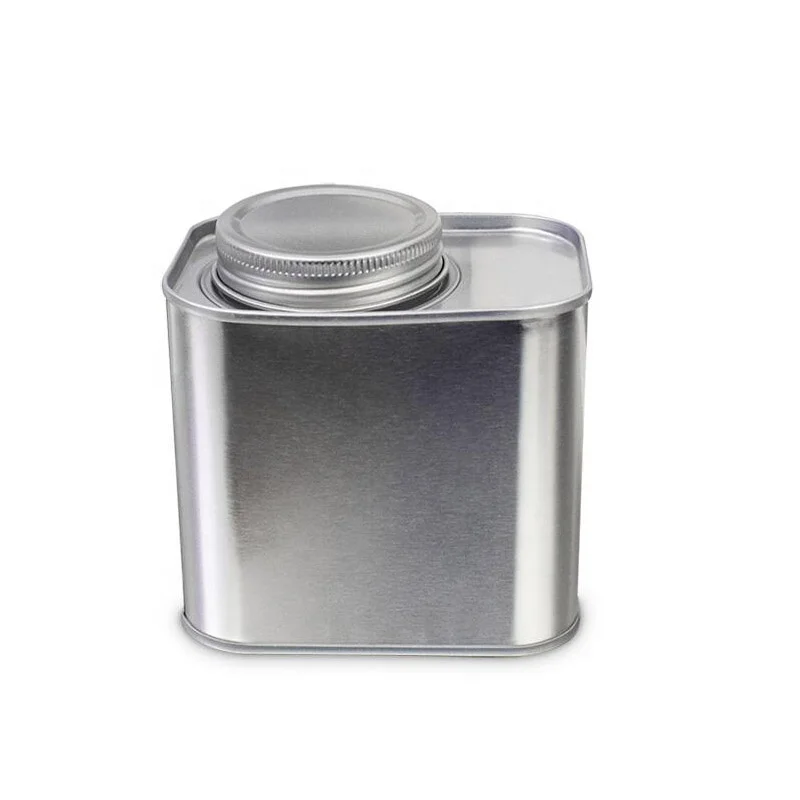 Пищевая квадратная банка для кофейных зерен, жестяная банка для чая с завинчивающейся крышкой