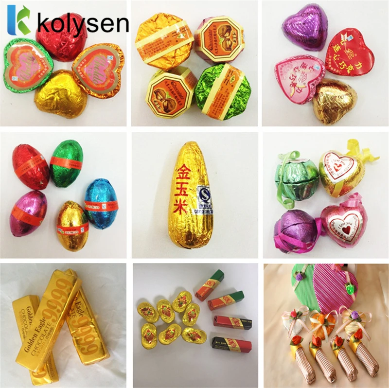 China Factory Customized Printing Chocolate Wrapping Paper Aluminum Foil Wholesale Easter Egg Foil Wrap