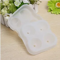 Изготовленный на заказ логотип силиконовая форма для льда «блок формы большие круглые 4 полости силиконовая форма для льда