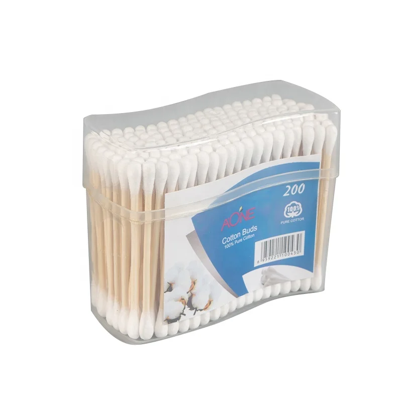Facial exfoliating Puritan cosmetics q-tips medical cotton bud portable safety container plastic stick cotton swab