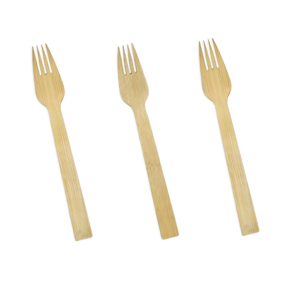 
Custom LOGO Biodegradable Eco-friendly Natural Disposable Bamboo cake fruit dinner Fork Wooden Bambu Utensils/Flatware/Cutlery 