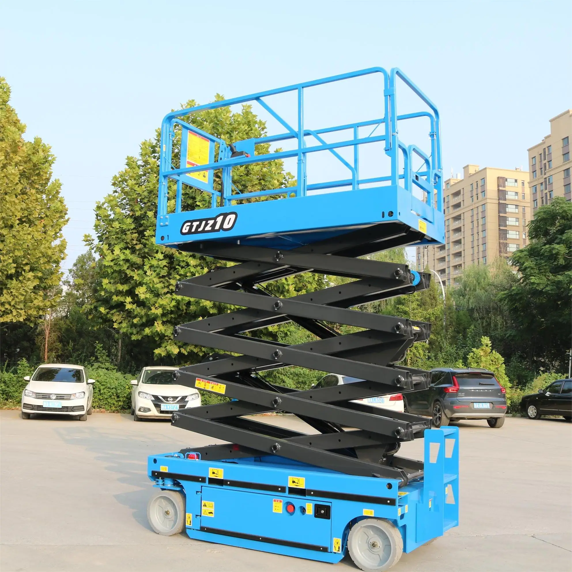 GTJZ10 Electric 10m Work-Height Scissor Lift Platform 10M Electric Mobile Scissor Lift Mobile 10M Electric Scissor Lift Table