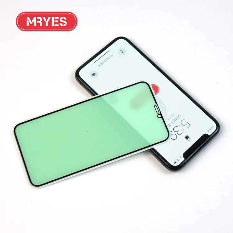 
MRYES New Green Light Anti Blue tempered Glass Film 2.5D 3D 11D Curved Full Glue First Class Screen Protection 