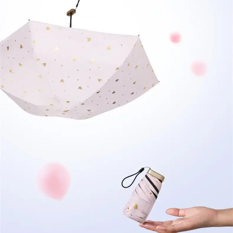 Wholesale capsule sunny and rainy umbrella mini manual uv protection umbrellas for the rain waterproof