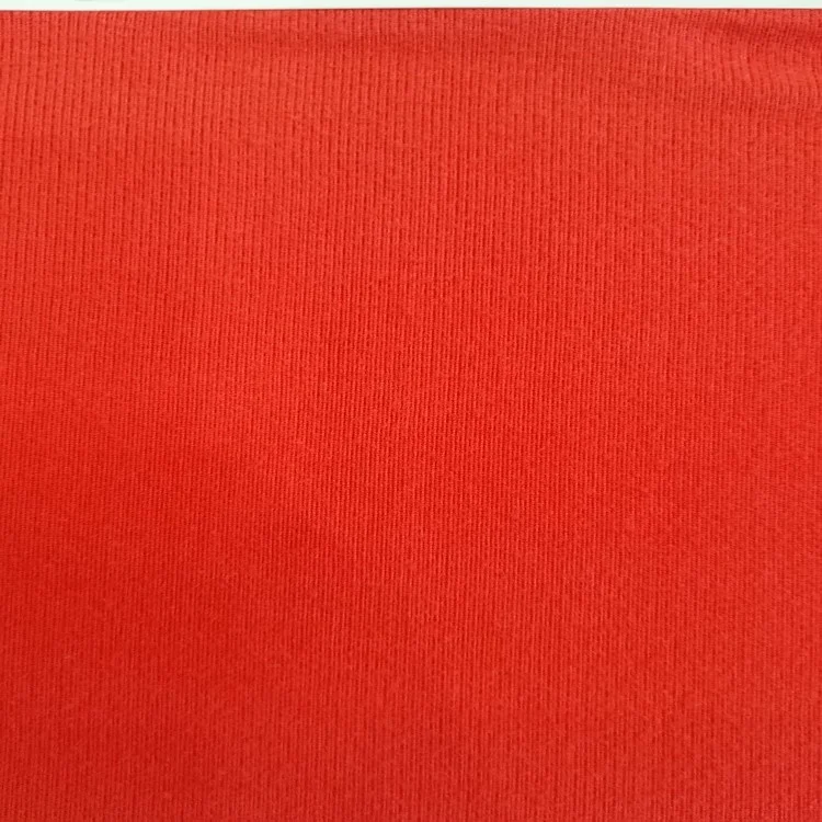 Hot sale excellent soft hand felling polyester/spandex knitt red hacci brush fabric for sweaters