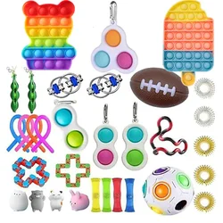 T007 Hot Selling Creative Silicone Simple New Autism Student Hand Squishy Ball Stress Relief Fidget Hand Toys For Kids Adult