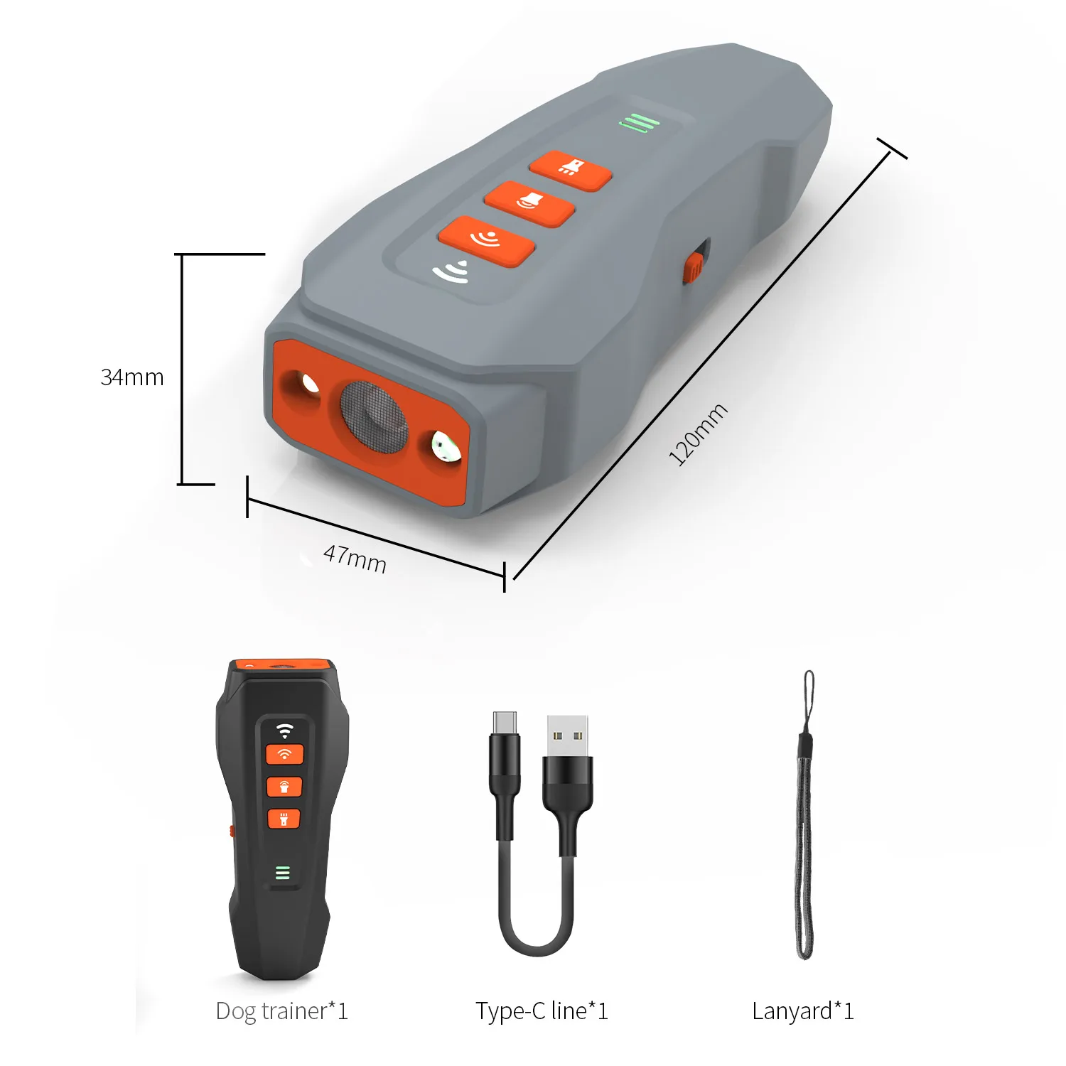 Outdoor mouse Repellent anti barking training device ultrasonic dog chaser With LED Light