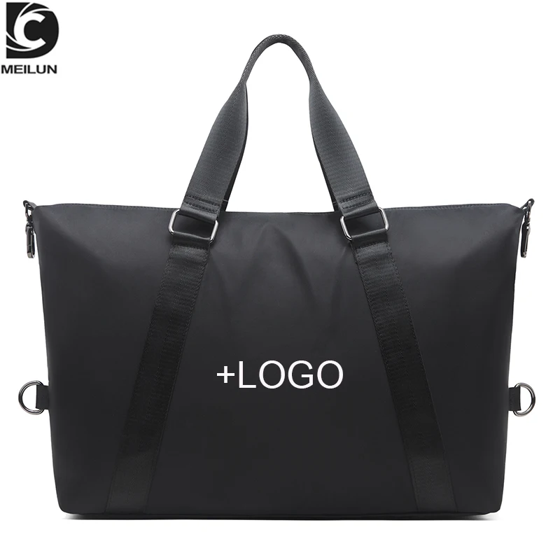 
custom high quality waterproof tote travel sports bag black weekend overnight duffel bags unisex with logo 