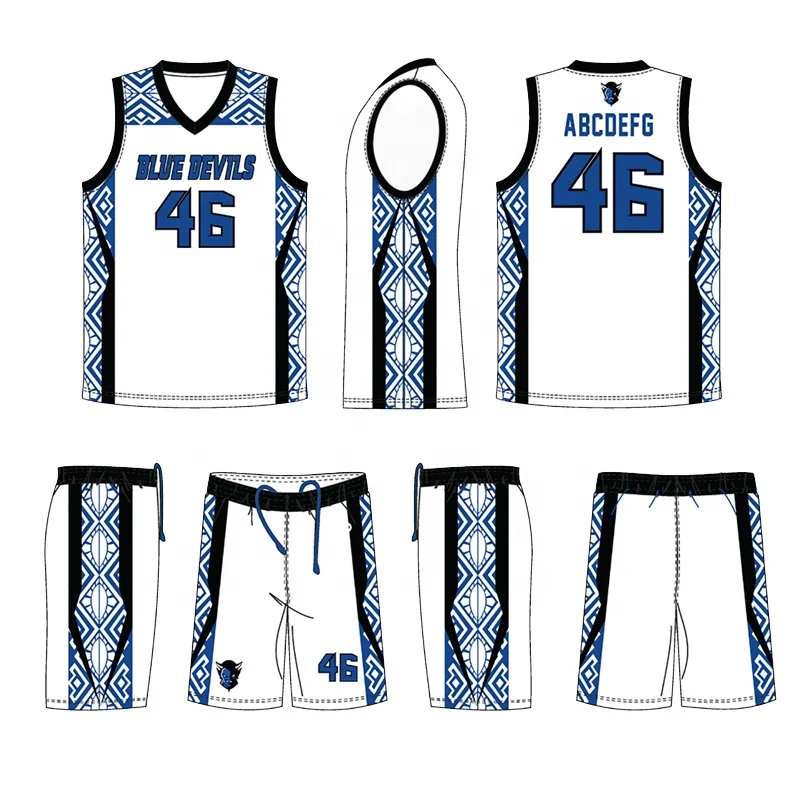 high quality  full sublimation  reversible custom plain basketball uniform