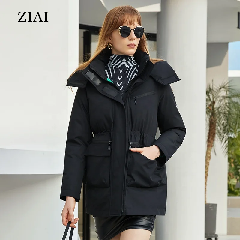 New Spot Winter Coat Hooded Parker Black Fashion Padded Warm High Quality Coat Wholesale