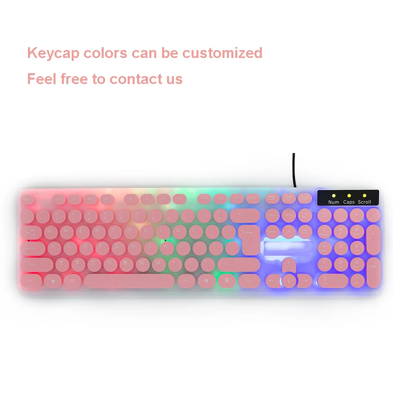 Led Wired gaming keyboard multimedia computer PC gaming keyboard for professional gamer