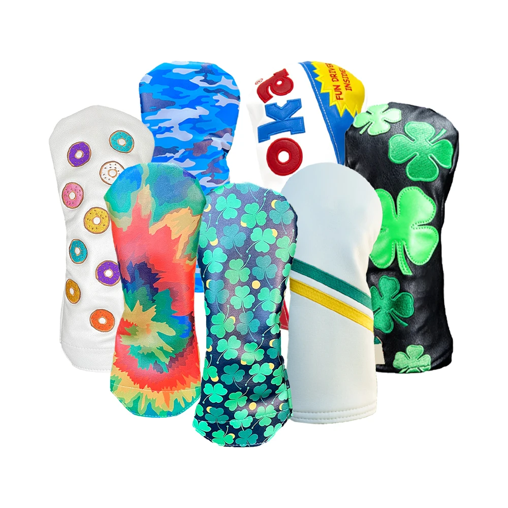 PRIMUS GOLF Manufacturer OEM/ODM driver golf headcover custom embroidery pu leather golf club head covers