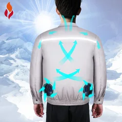 NUANRONG American Summer Clothing Company 12V 2A USB Recharge Cooling Jacket Functional Wear Outdoor Clothing