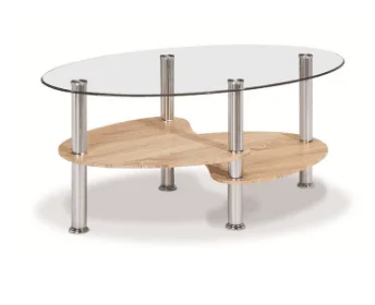 modern fashion tempered transparent center glass coffee table living room side clear glass table tea table