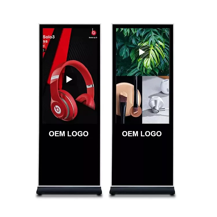 ODMOEM Indoor LCD Advertising Display Digital Signage Kiosk Totem Android Floor Stand LCD Touch Screen Advertising Display