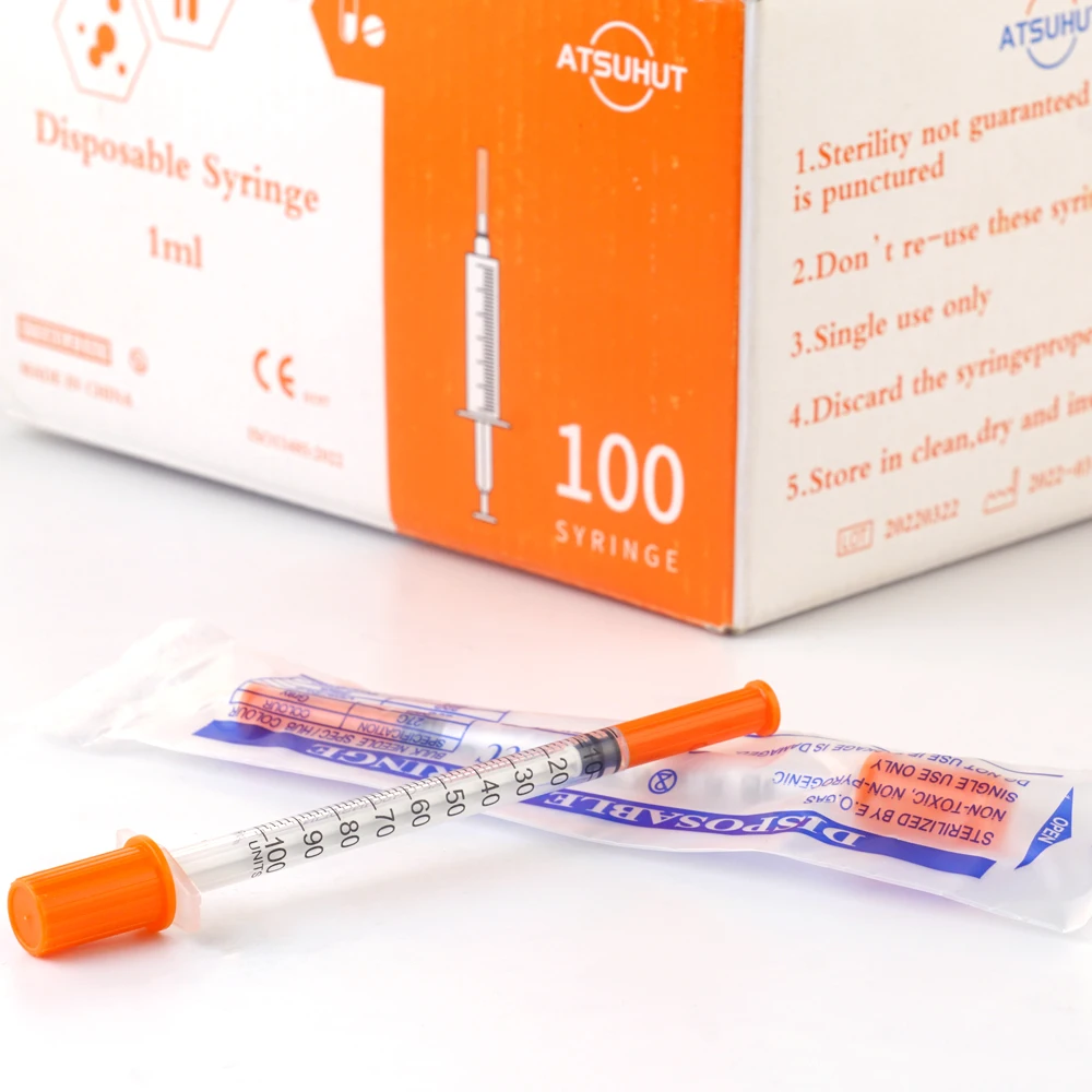 Insulin Syringes U100 U40 Disposable Insulin Needles Insuline Syringe Model 30G 31G for Medical Use