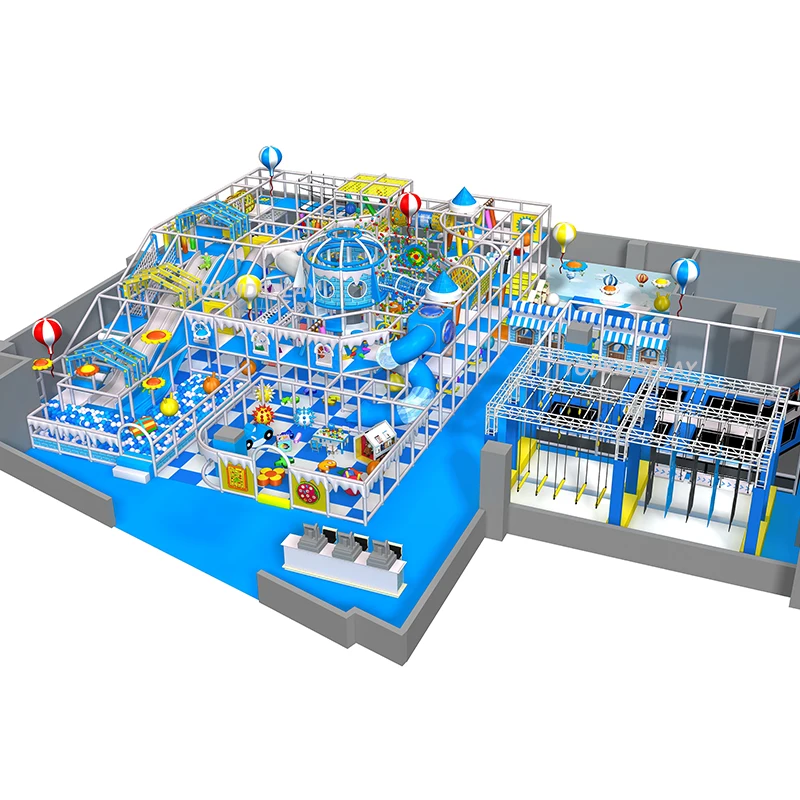 Professional preschool kids plastic small indoor playground equipment with ball pool