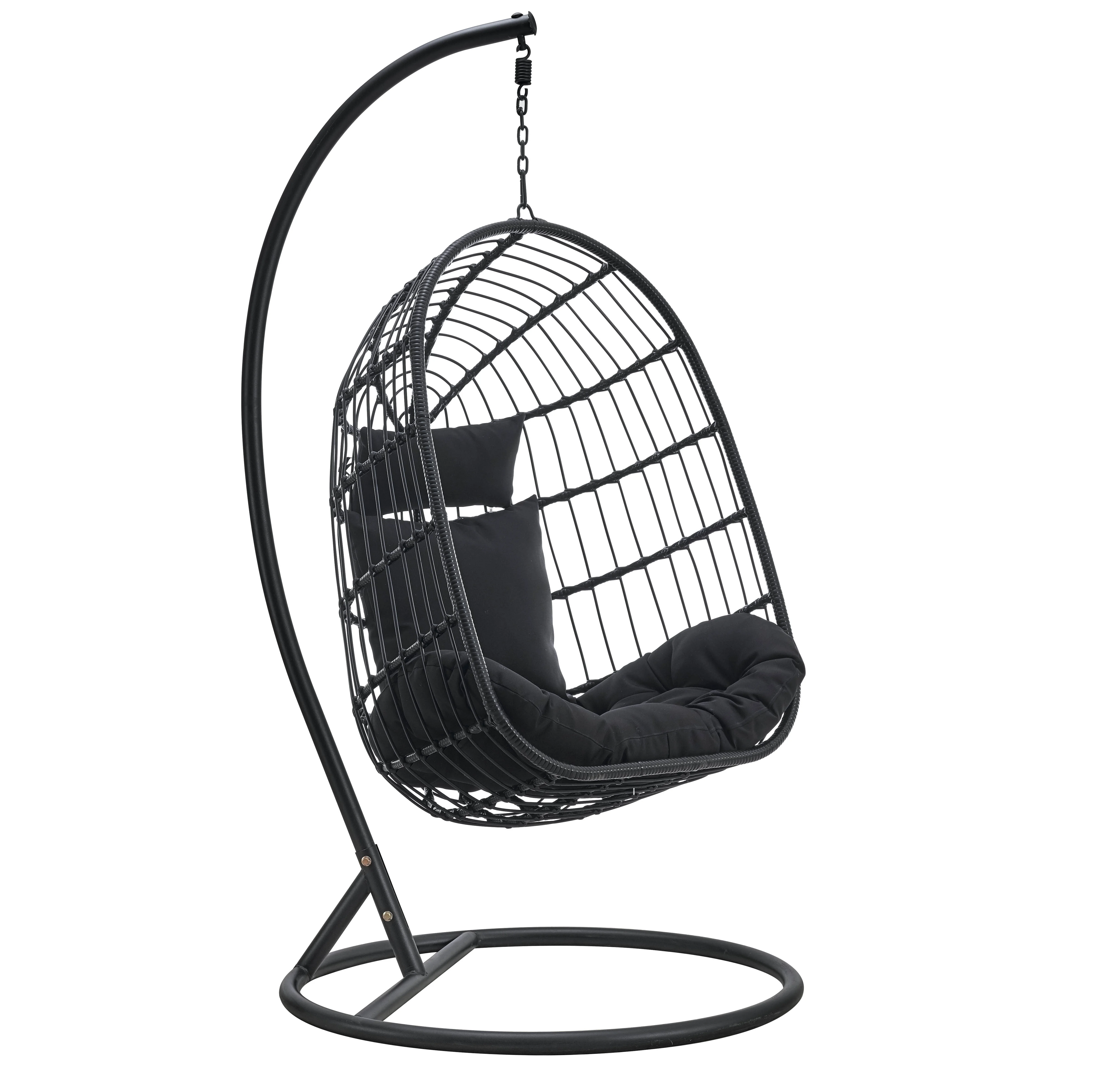 Leisure balcony rattan hanging chair outdoor park courtyard hanging chair cradle fashion circular rocking chair