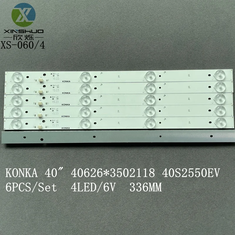 Manufacturer 40 inch 4LED 3V Backlight LED for KONKA 40S2550EV 40L2400 40L5400 40L1500 LCD TV Parts Tiras De LEDs 336MM