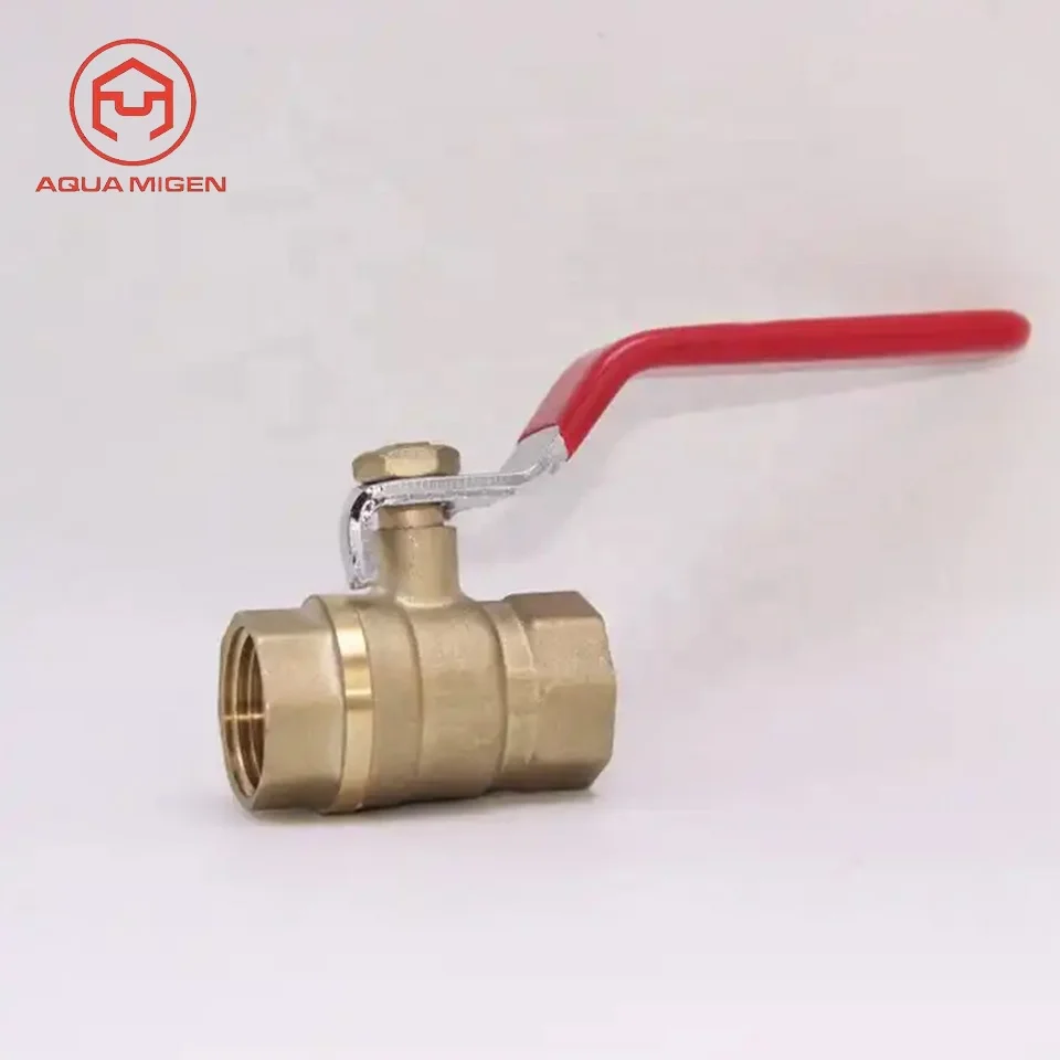 China Factory Hpb57-3 1/2 Brass Ball Valve With Copper Color For Home Plumbing System