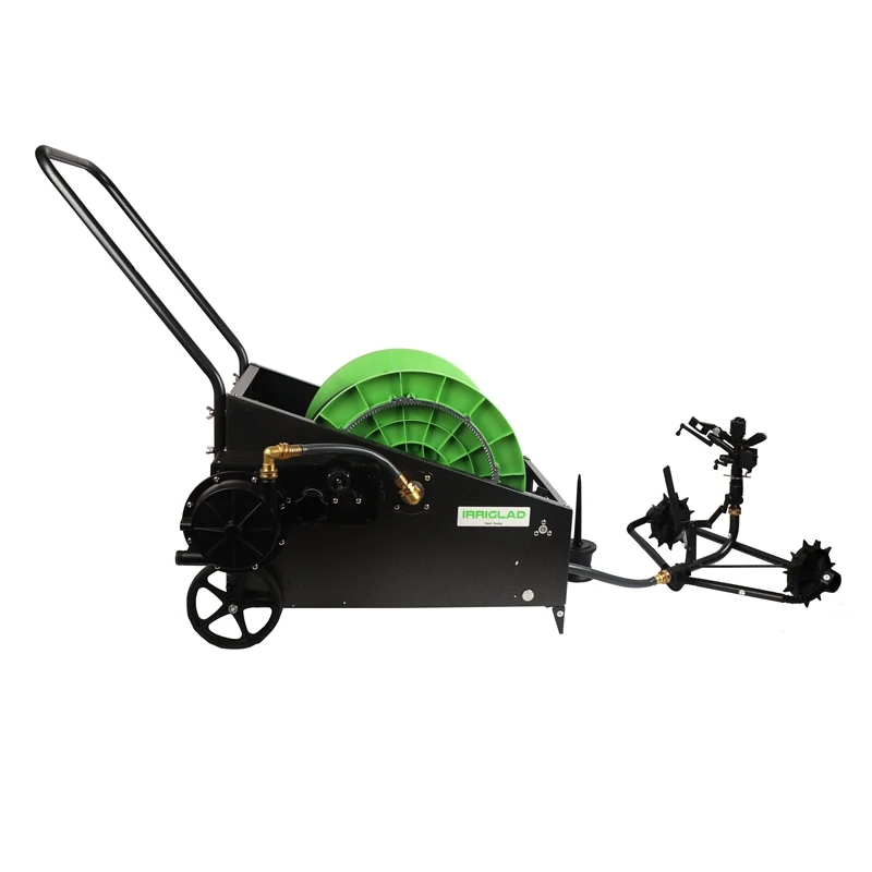 IR-WJBS40 Fully Automatic Water-drive Irrigation Water Cart Sprinkler Irrigation Machine Traveler Water Hose Reel Cart