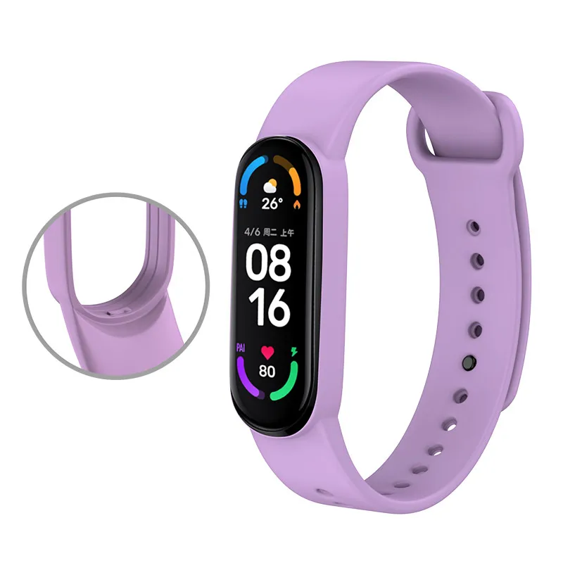 Силиконовый ремешок для часов Xiaomi Mi band 5/6 Mi Band6, сменный Браслет для Mi Band 5