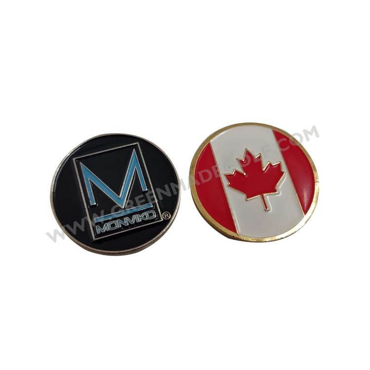 Magnetic disc golf ball marker 25mm metal custom golf ball markers