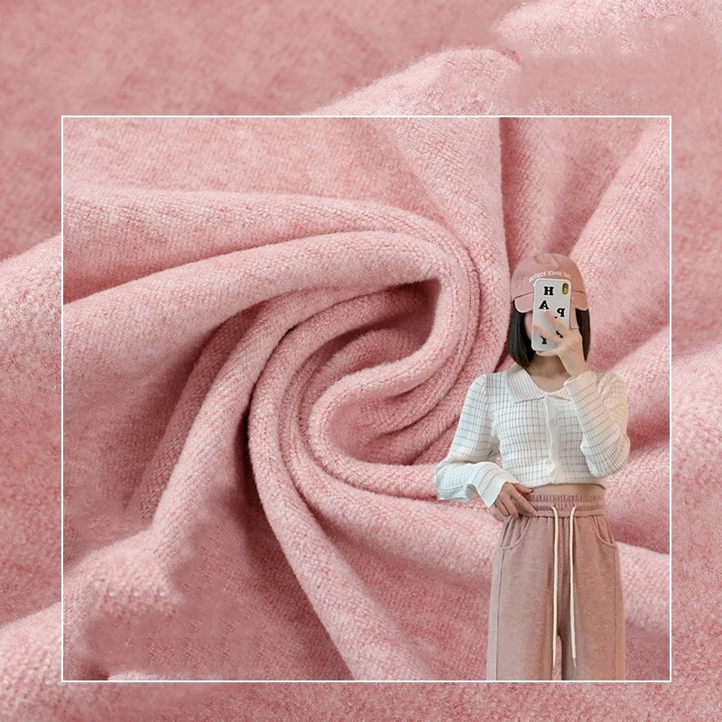 Imitation cashmere spaghetti fabric fashion wide-leg pants fleece knitting four elastic bottoms fabrics