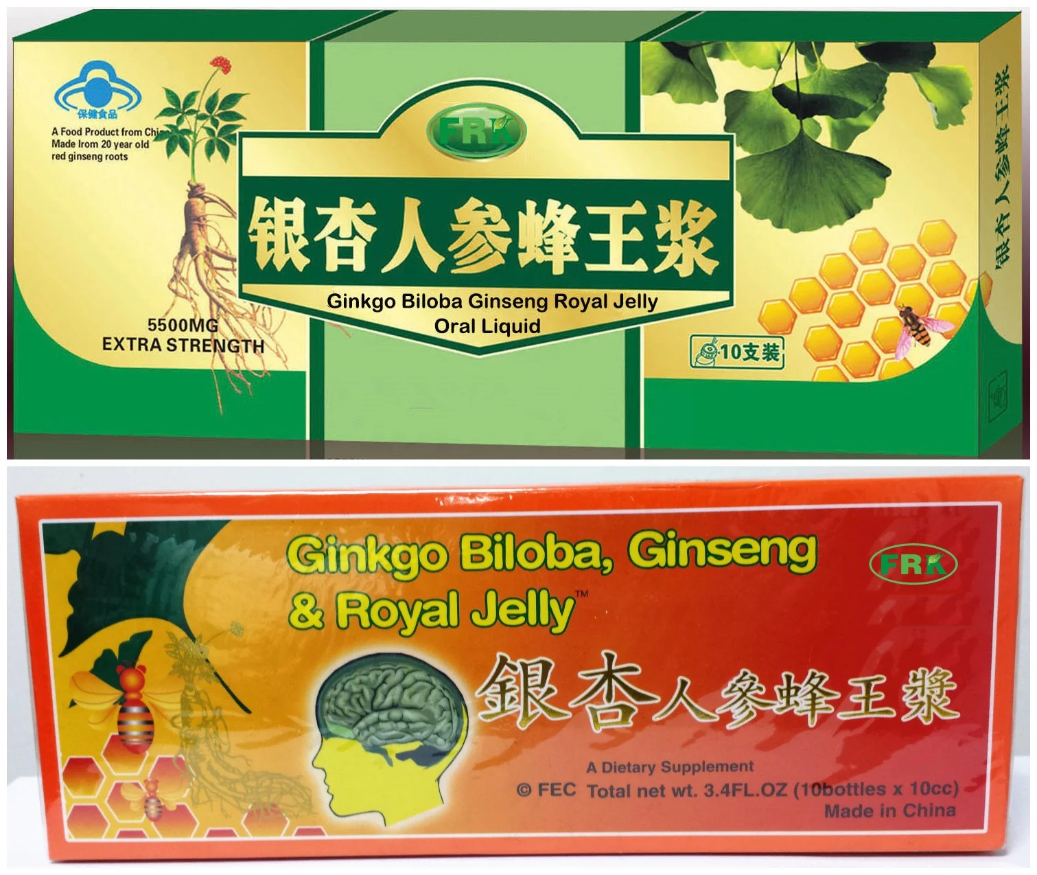 Оздоровительный напиток OEM Ginkgo Biloba женьшень Королевское Желе