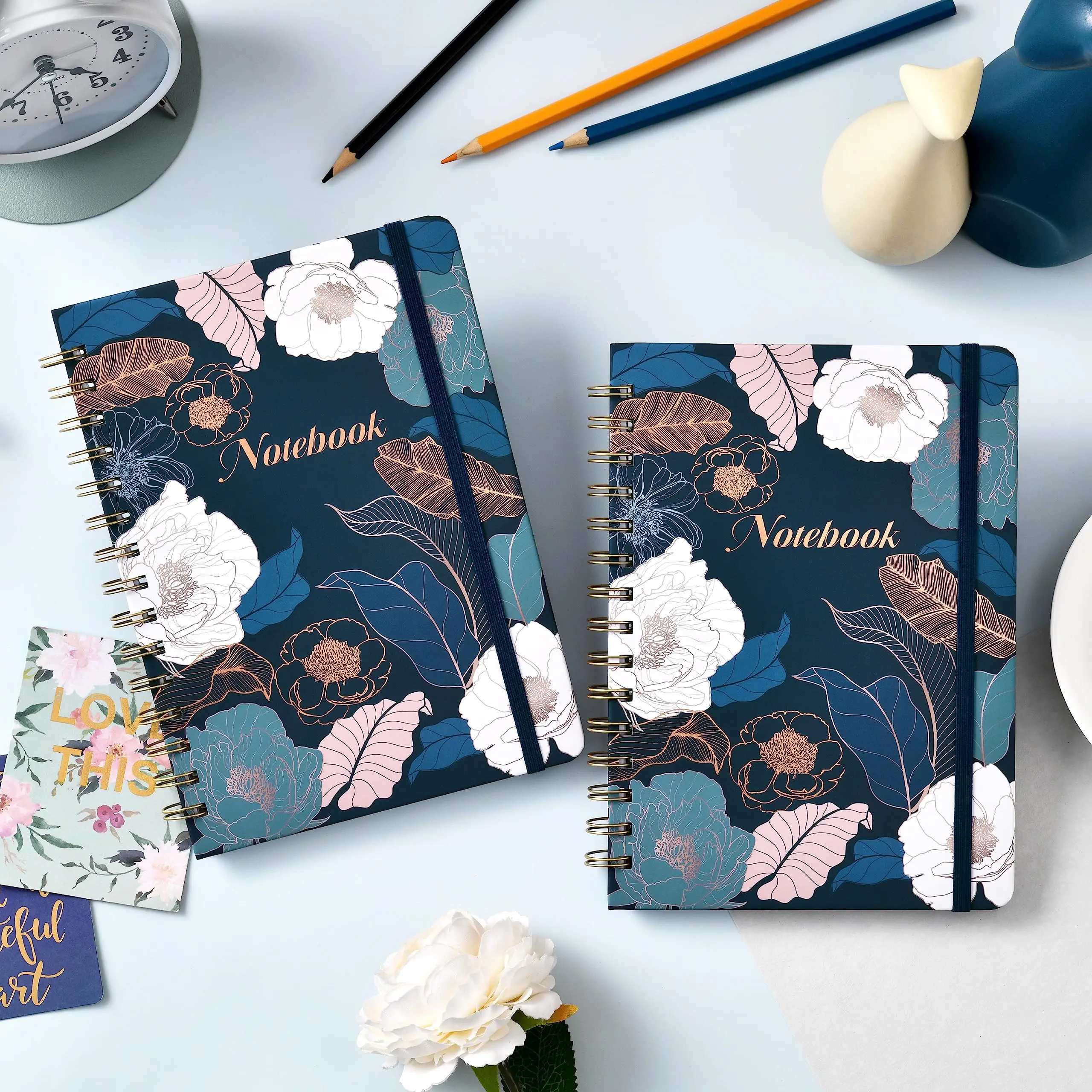 Custom bulk cheap spiral notebook suitable for school office and home pocket hardcover lined journal