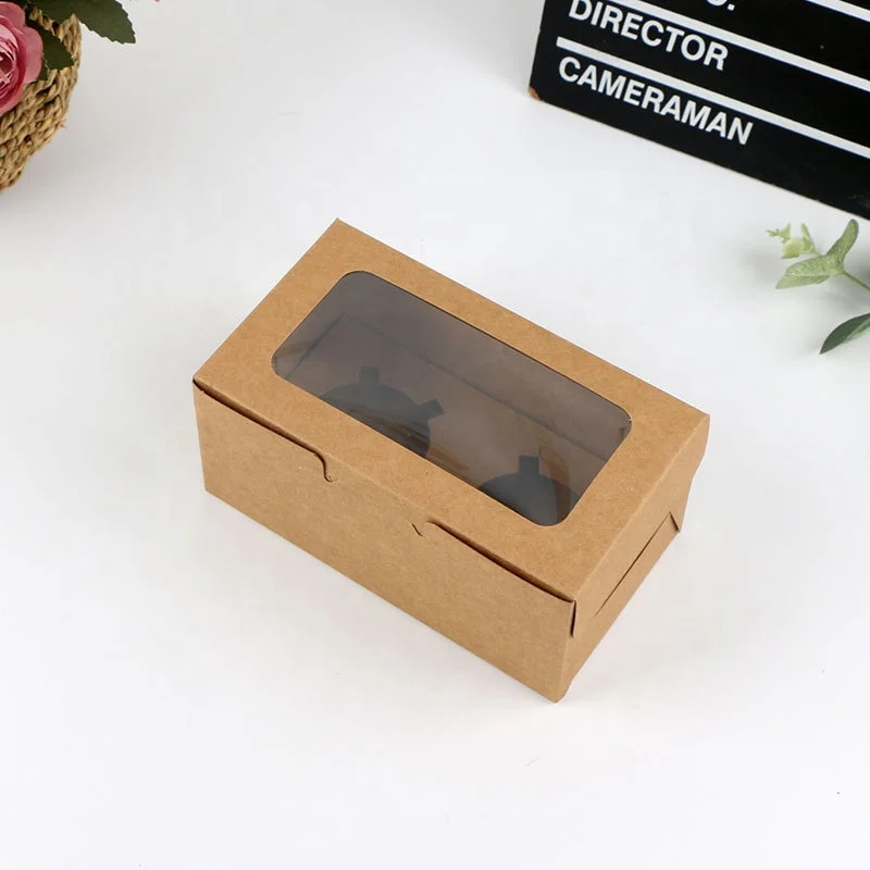 
New Item Cupcake Clear Plastic Portable PET Packing Gift Box Roll Long Transparent Cake Boxes with window in Bulk 