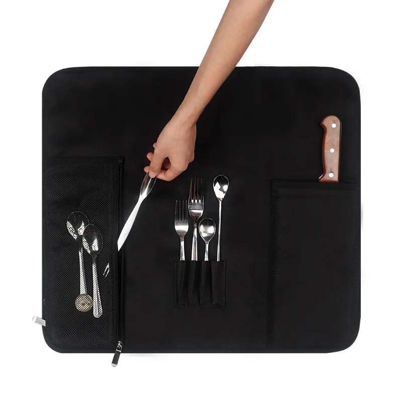 Wholesale Custom Black Outdoor Portable Knife Bag Chef Kitchen Storage Durable Picnic Knife Kit Tool Bag