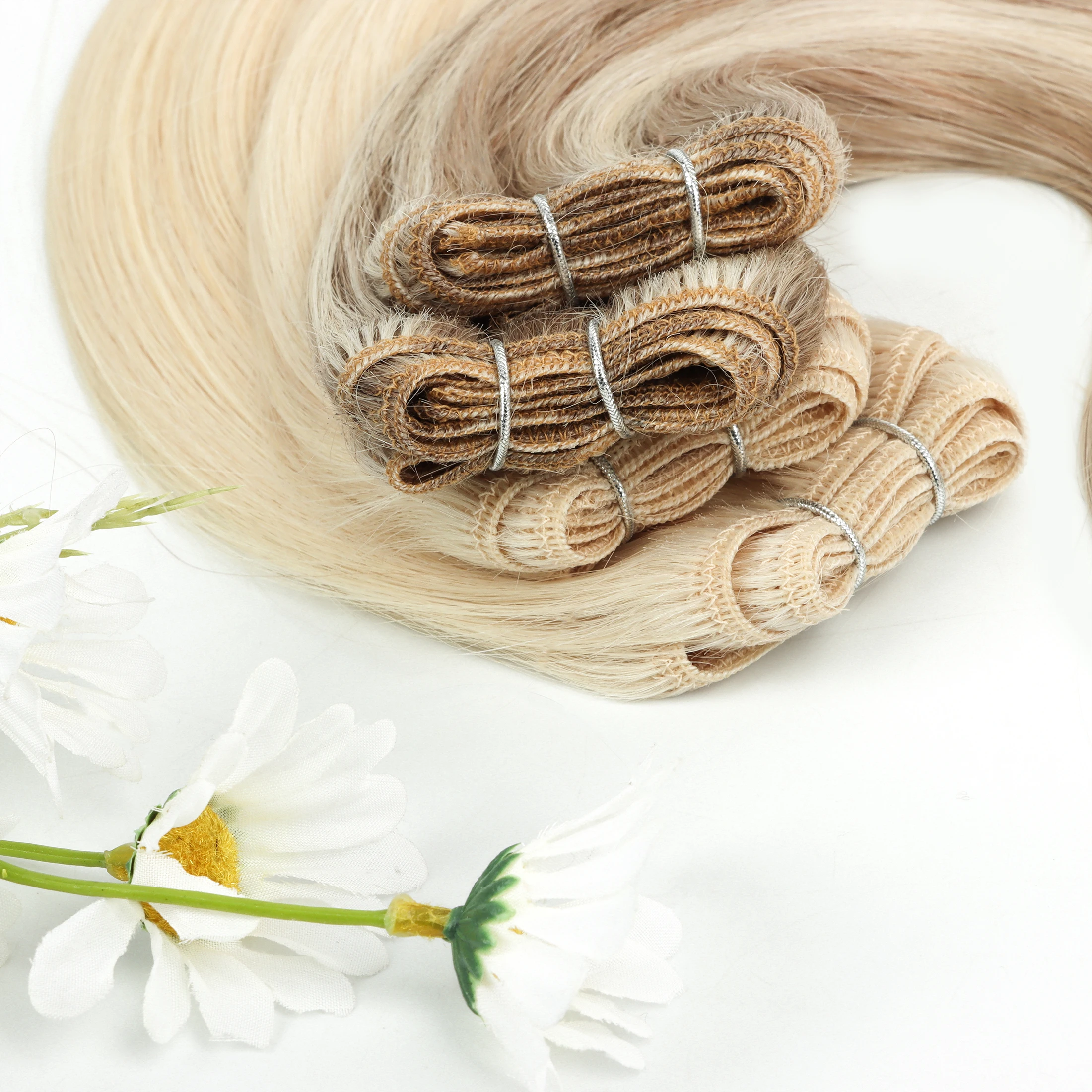 Raw Hair Hot Sale Volume Human Hair Extensions Remy Cuticle Double Drawn Best Double Drawn Machine Hair Bundles