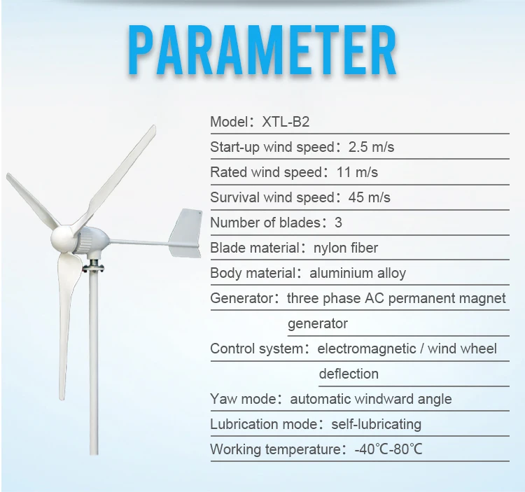 Made in China 220v 1kw wind generator turbine price solar wind hybrid system