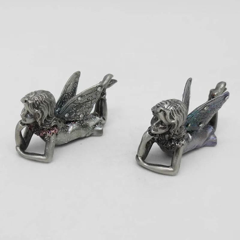 garden statues outdoor pewter fairy figurine