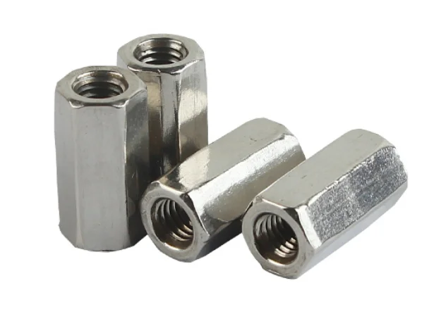 DIN6334 Internal Thread Long Hex Sleeve Barrel Nut Titanium Gr2 Hex Coupling Nut
