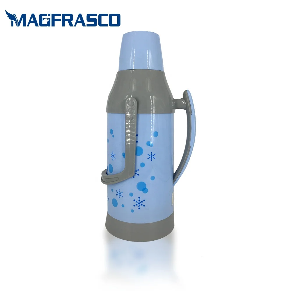 
Custom 2L 3.2L Glass Refill Plastic Decoration Body Bullet Water Coffee Tea Container Vacuum Flask Thermos 